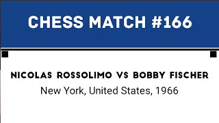 Nicolas Rossolimo Vs Bobby Fischer New York United States 1966 [upl. by Anauqaj]