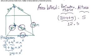 Prisma triangular área lateral área total [upl. by Clawson183]