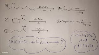 DilConc H²SO4 with Alkene  Reaction of Alcohol with conc H2SO4  H2SO4 reagents and application [upl. by Kahaleel]