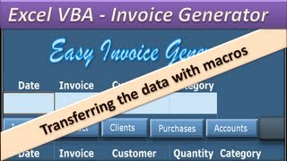 Excel VBA  Invoice Generator  Microsoft Excel 2010  Part 5 [upl. by Ferde719]