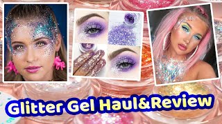 GLITTER GEL HAUL amp REVIEW ♡ Cosmetic Glitter Make Up  My Top Picks [upl. by Anh556]