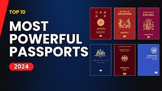 Top 10 Most Powerful Passports in The World 2024 [upl. by Shieh]