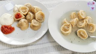 SUB Original russische Pelmeni Rezept mit super Teig  Пельмени домашние [upl. by Annekahs]