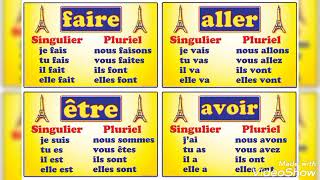 conjugaison le présent des verbes du 1er et 2ème et 3ème groupe avoir être et aller [upl. by Yetti]