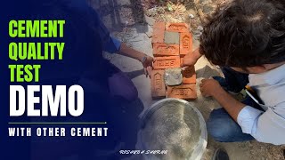 Cement Quality Test  Demo  with other cement JKLakshmiCementLimited [upl. by Hennahane896]