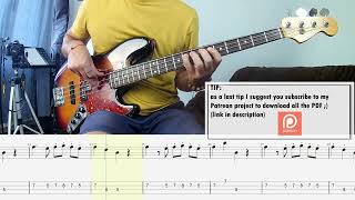 Robbie Williams  Tripping BASS COVER  PLAY ALONG TAB  SCORE PDF [upl. by Hendrickson]