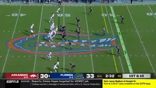 Arkansas vs Florida Exciting Ending  2023 College Football [upl. by Yecram885]