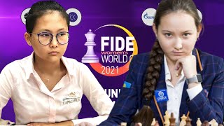 FIDE World Cup R2  She is 17 She is Extremely Good  Bibisara Assaubayeva Vs Zhansaya Abdumalik [upl. by Nortad]