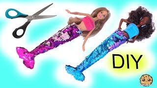 DIY Color Change Glam Barbie Doll Mermaid Tails  No Sew Craft [upl. by Aryas]