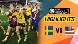 Sverige USA  Straff och höjdpunkter  VM Fotboll 2023 Damer [upl. by Tildie655]