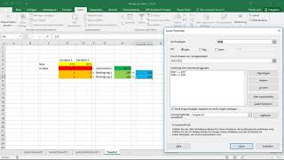 Excel Methodensammlung Solver Sensitivitätsanalyse [upl. by Eeimaj]