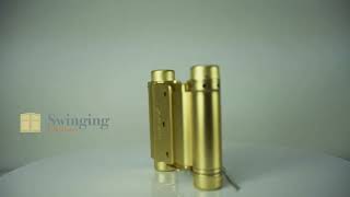 3 in Double Action Spring Hinge Saloon Door Hardware Satin Brass Finish [upl. by Unni874]