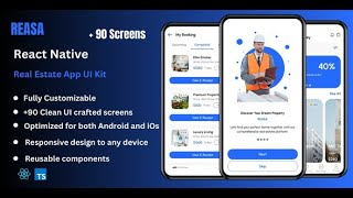 Reasa  Real Estate React Native Expo App Ui Kit  Light Theme [upl. by Sharleen]