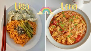 LISA OR LENA 🦋 Korean yummy foods ideas [upl. by Nednyl594]