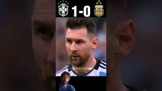 Brazil vs argentina  penalty shootout imaginary youtube football shorts🥶 [upl. by Ttoille569]