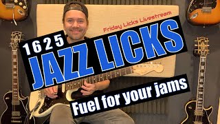 1625 Jazz Licks Guitar Lesson  Licks Livestream [upl. by Ilehs615]