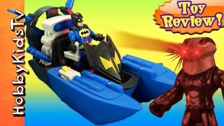 Imaginext Batman BatBoat Black Manta Toy Review by HobbyDad HobbyKidsTV [upl. by Rfinnej]