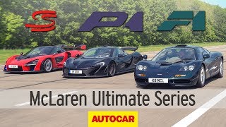 McLaren F1 vs P1 vs Senna Ultimate Series review  Autocar Heroes [upl. by Hausner502]