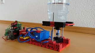 fischertechnik pneumatik Fernsteuerung Beispiel Hubtisch [upl. by Manwell374]