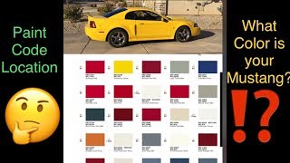 Where to find paint code What color is your Mustang [upl. by Wagstaff]