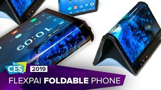 Handson with the Royole FlexPai foldable phone at CES 2019 [upl. by Xantha]