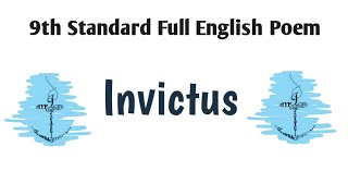 21 Invictus  9th Standard Full English Poem explained in Marathi by RV sir english 9thclass [upl. by Yentruok]