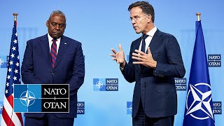 NATO Secretary General with 🇺🇸 US Secretary of Defense Lloyd J Austin III 17 OCT 2024 [upl. by Eerhs173]