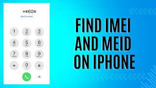 How To Check iPhone IMEI amp MEID Code [upl. by Abehsat819]