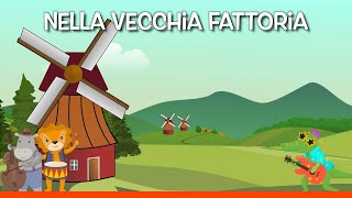 Nella vecchia fattoria  Le migliori canzoni per bambini con Testo [upl. by Kennard639]