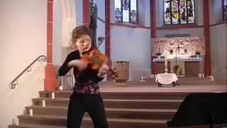 Caroline Adomeit in Concert Bach Solo Sonata 3 for violin 3rd Movement [upl. by Ysak]