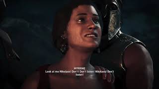 Assassins Creed Odyssey  quotThe Wolf of Sparta Is My Fatherquot Nikolaos amp Kassandra Cutscene 2018 [upl. by Tezzil]