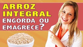 Arroz Integral Engorda ou Emagrece É Muito Melhor que o Branco DICAS [upl. by Elvera]