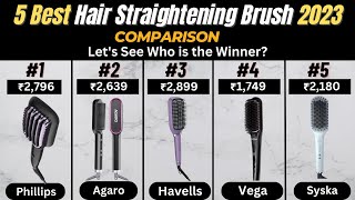 Top 5 Best Hair Straightening Brush in India 2023  Phillips Agaro Havells Vega Syska Hair Brush [upl. by Miguel]