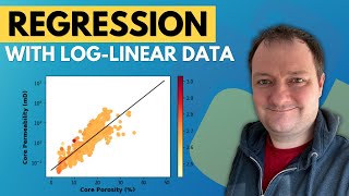 Porosity Permeability PoroPerm LogLinear Regression in Python  Petrophysics [upl. by Rosalinde]