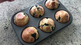 VERY Simple and Healthy Blueberry Yogurt Muffins 2 Steps Only [upl. by Kirkwood758]