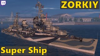 Zorkiy  Super Khabarovsk  World of Warships [upl. by Nauwtna]