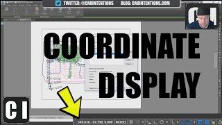 AutoCAD How to Display Coordinates and other Settings [upl. by Eenafets]