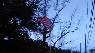 American flag on wind morning [upl. by Uzia]