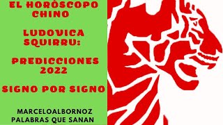 Horóscopo Chino de Ludovica Squirru Predicciones 2022 SIGNO POR SIGNO [upl. by Brandt]