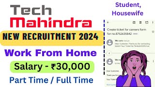 work from home india  Tech Mahindra  easy work from home jobs for students  Jobs [upl. by Innavoij]