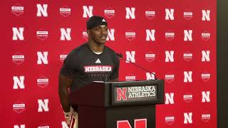 Nebraska Football Defensive Back Marques Buford  Post Illinois [upl. by Ayela]