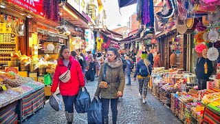 Walking at a crowded shopping Street of old Istanbul  Istanbul Walking Tour 2019 [upl. by Miculek50]