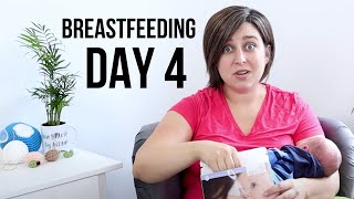 What to Expect Breastfeeding on Day 4  Tips for ENGORGEMENT Reverse pressure softening [upl. by Hyacintha349]