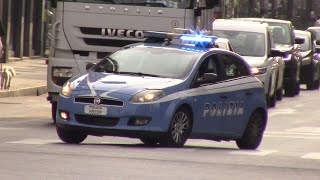 POLIZIA DI STATO IN SIRENA  POLIZIA DI STATO IN MOTO NIBBIO IN SIRENACARABINIERI IN SIRENAMilano [upl. by Latta]