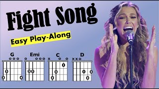 Fight Song Rachel Platten Guitar Chord and Lyrics PlayAlong Chart [upl. by Haisej963]