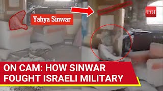 Yahya Sinwars Video Of Fighting Israeli Military Before His Death Out  Last Moments On IDF Cam [upl. by Anivlac]