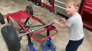 1quot Solid Axle Install on Manco Go Kart [upl. by Willcox]