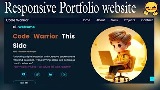 Part 1  Portfolio Website using Html CSS and JavaScript Personal Portfolio website using Html CSS [upl. by Adelind]