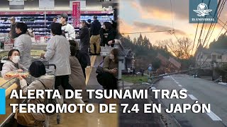 Terremoto de 74 en Japón desata alerta de tsunami así inició este 2024 [upl. by Fisk]