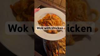 Wok with chicken and vegetables wok delicious asmrcooking lunch takeout catering asian [upl. by Nauqas]